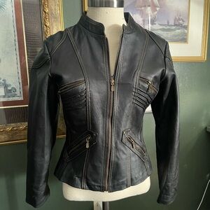 Kassandra Lambskin Leather Jacket